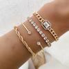 Trendy Electroplated Alloy Irregular Women's Bracelet Set