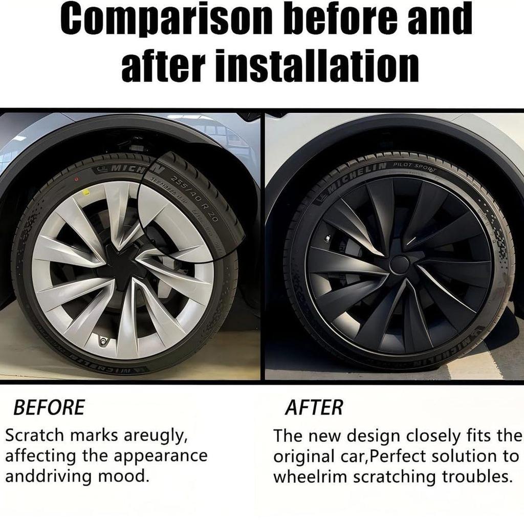 Черный колпак на колесо 20 дюймов для Tesla Model Y Refresh 2025-2026