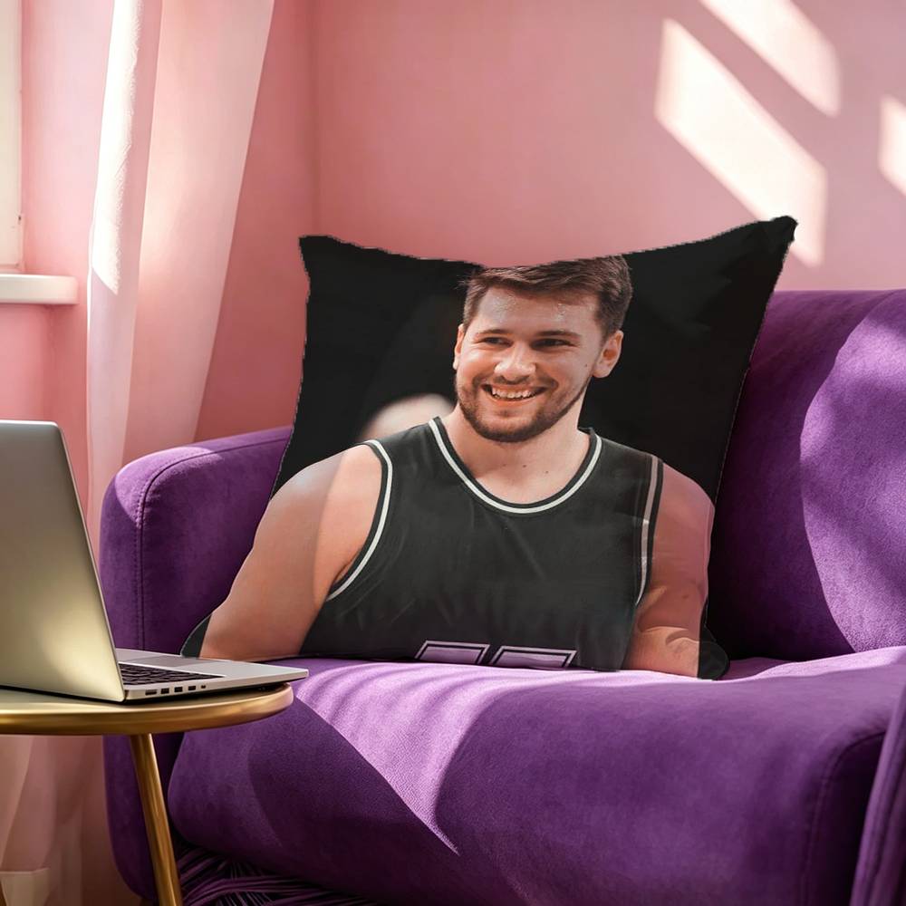 LLuka DDoncic Pillow Case Square DoubleSided Sofa Cushion Cover Bedroom Bedside Pillow
