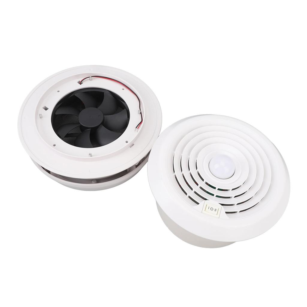 RV Roof Vent Fan Mushroom Head Shape 2 Speed 12V Motorhome Exhaust Fan with Lighting and Mesh Screen For RV Camper