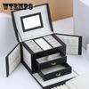 Шкатулка для ювелирных изделий, большая вместительная шкатулка для драгоценностей, многофункциональная коробка для хранения косметики, органайзер для макияжа, шкатулка для путешествий, органайзер для ювелирных изделий