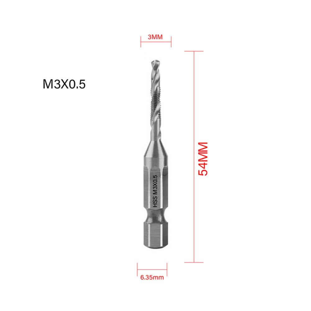 Сверла с шестигранным патроном для резьбонарезного станка M3-M10 Silver