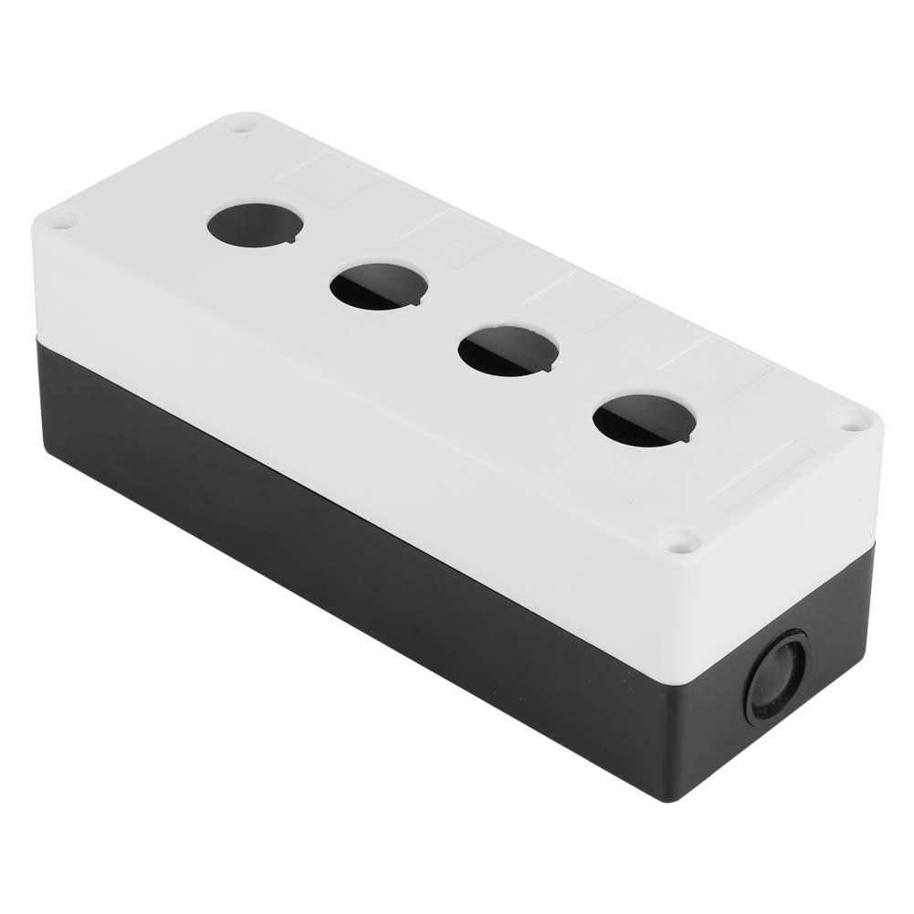 BX4 22mm Four Holes Push Button Switch Control Protective Box Case Waterproof (White)
