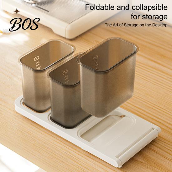 Clear PET ABS Storage Bin 3 Tier Tea Bag Organizer with Angled Opening, Desktop Box for Small Item Sorting Tray Coffee Capsules, Snacks Office