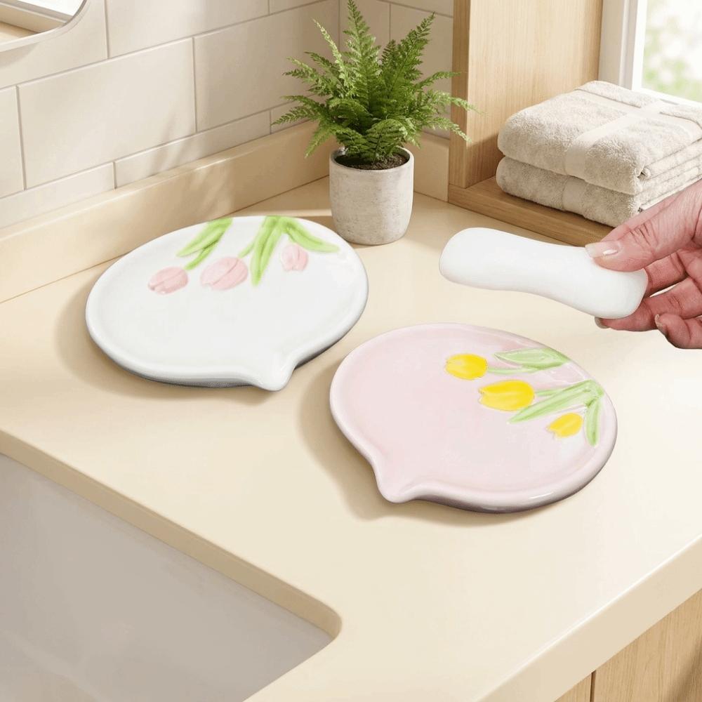 Thickened Flower Soap Holder Non Perforated Soap Dish Article Rack Sink Storage Rack Kitchen