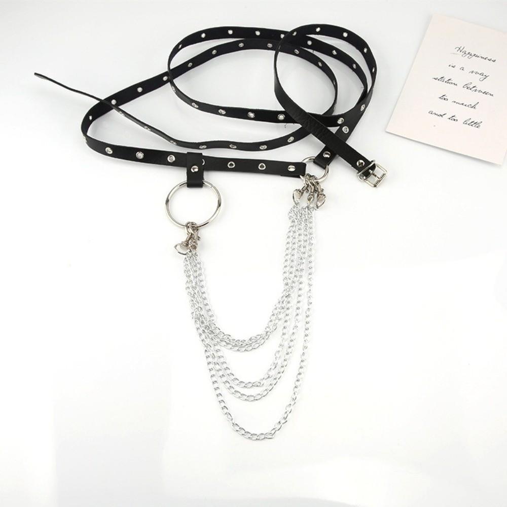 Multi-layer Women Waist Belt Extended Dress Waist Chain Harajuku PU Leather Belt  Dress Accessories