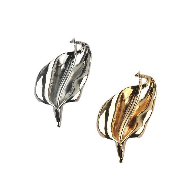 Винтажная металлическая брошь в виде листьев ириса для женщин, уникальный нежный костюм, корсаж, аксессуары, ювелирные изделия для вечеринок