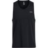 UA Launch Elite Solid Logo Slim Fit Moisture Wicking Cool Round Neck Sleeveless Tank Top Men Tops Black 1382608-001