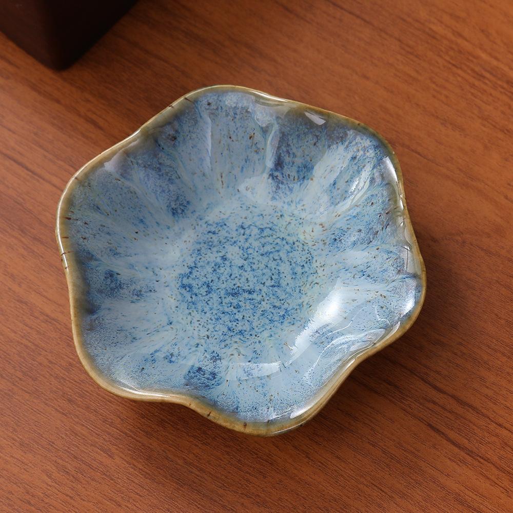 Elegant Ceramic Lotus Leaf Jewelry Organizer Earrings, Rings Accessories, Perfect for Birthdays or Gift Flower Shaped Trays