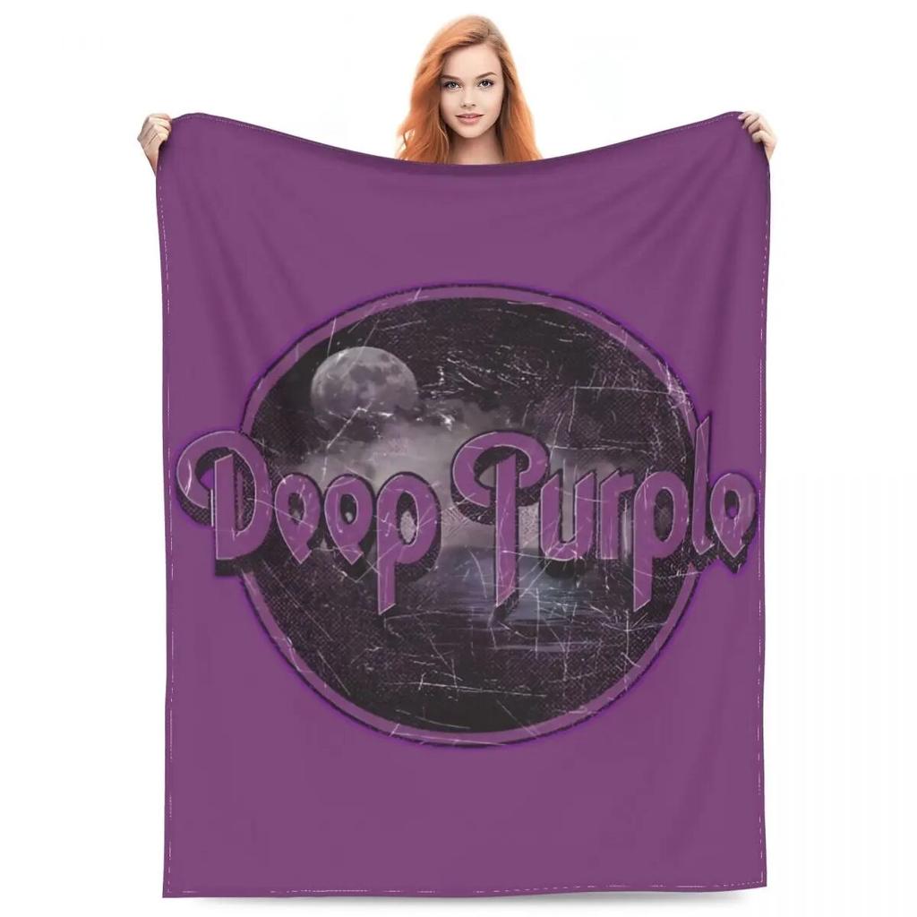 Винтажное темно-фиолетовое одеяло с полосками, фланелевое домашнее одеяло из тяжелого металла, уютное легкое тонкое одеяло для офиса