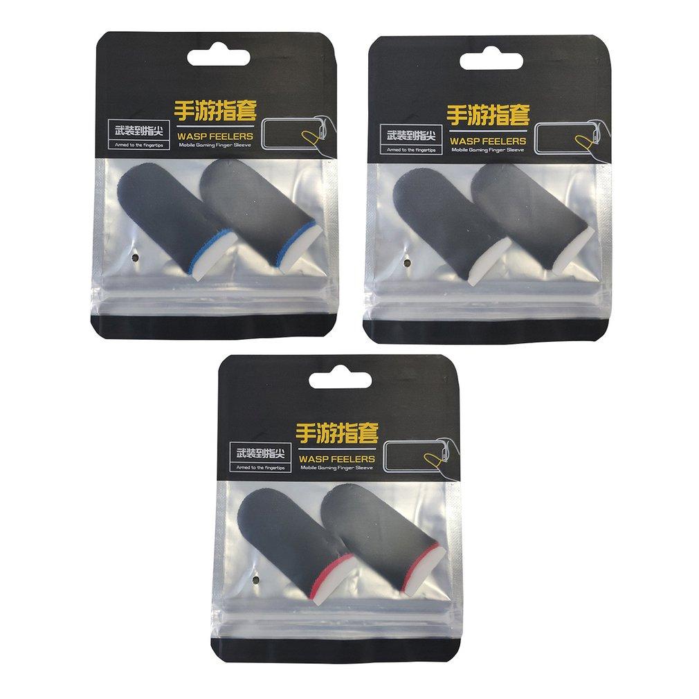 1 Pair Super Thin Gaming Finger Sleeve Game Controller Sweatproof Gloves Breathable Fingertips For Mobile Games Touch Screen Finger Cots Cover