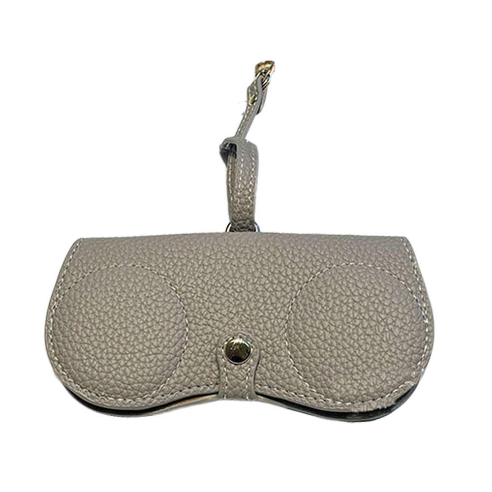 PU Leather Sunglasses Pouch with Keyring SunGlasses Holder Hanging Sunglasses  Eyewear Accessories
