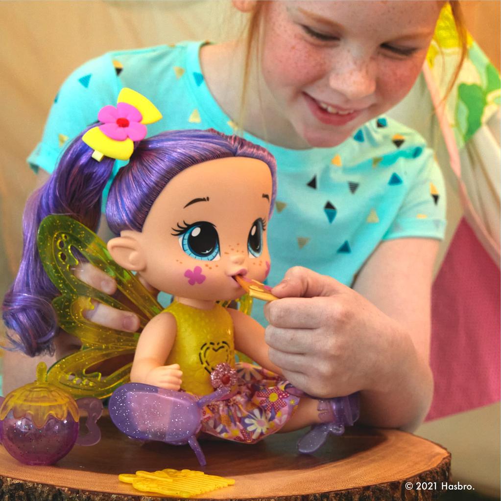 Hasbro Baby Alive GloPixies Siena Sparkle F2593, интерактивная электрическая кукла 26,7 см, светящаяся в темноте, для детей от 3 лет. Подлинный.