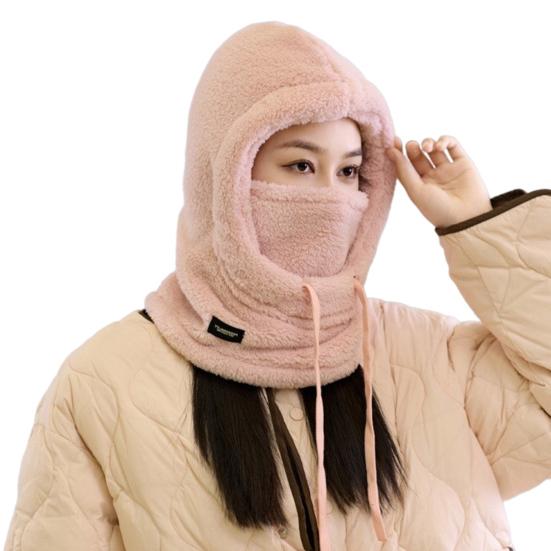 Женская зимняя шапка-балаклава с защитой лица, толстая, теплая, флисовая, ветрозащитная, для езды на велосипеде, регулируемая, полная