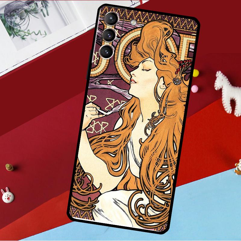 Арт-Фонда Альфонса Мухи Для Samsung Galaxy S26 Ultra S24 S22 S23 S25 Plus S20 S21 FE S9 S10 S25 FE Чехол для Телефона