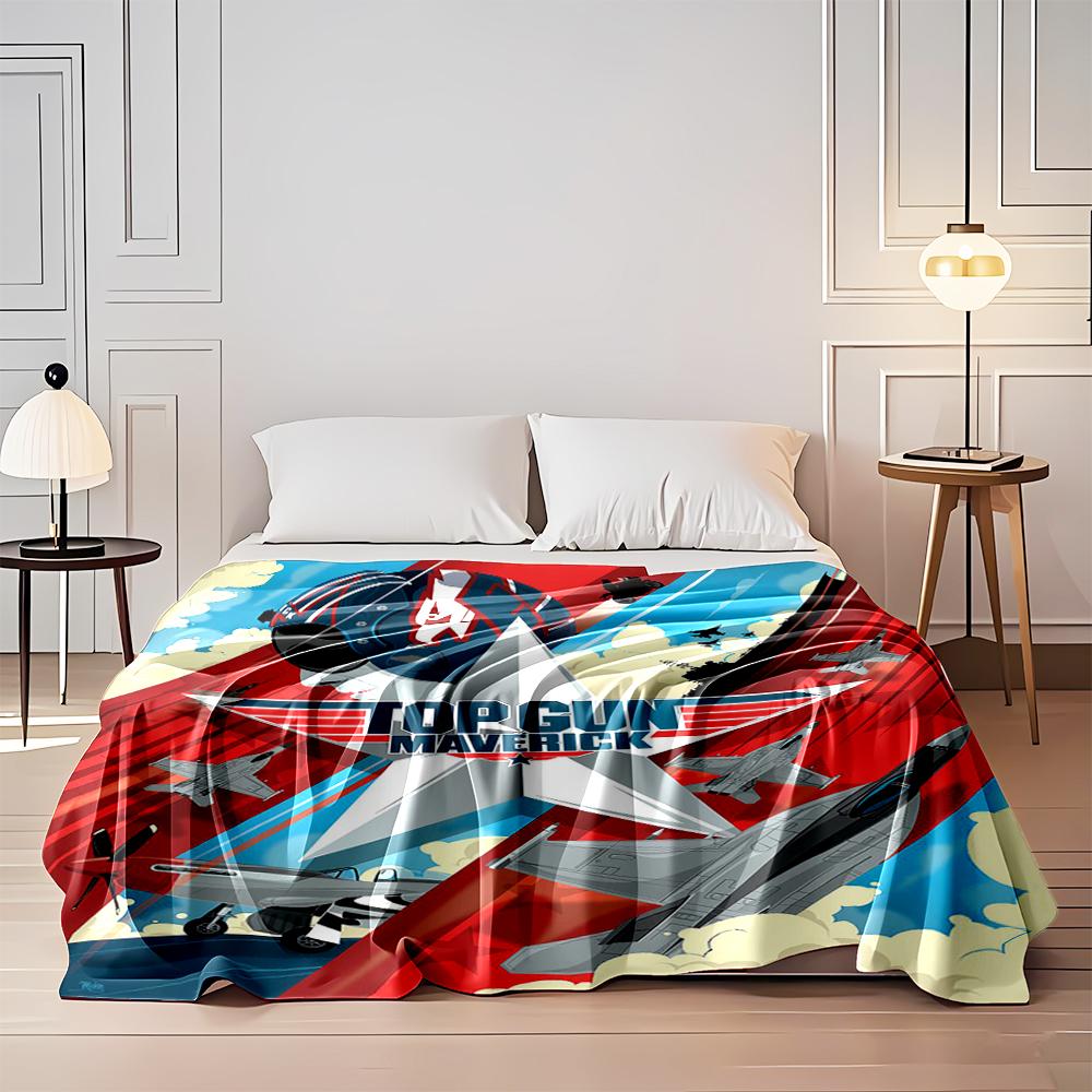 Top Gun Maverick Fighter Jet Design Blanket Flannel blanket for bedroom, living room, sofa, and nap sofas.