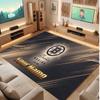 Boston Bruins Personalized Crystal Velvet Carpet, Customized Name Text Soft Anti‑Slip Rug for Living Room Bedroom