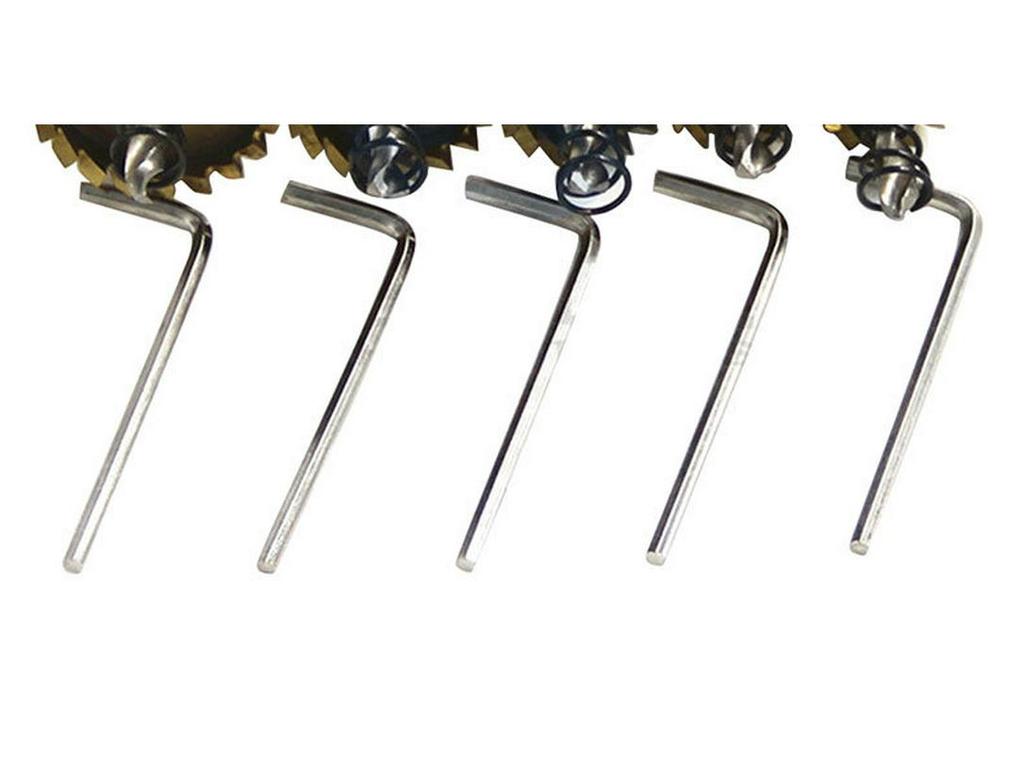 5-Piece Titanium-Coated HSS Hole Opener Set for Stainless Steel and Metal Sheet Drilling