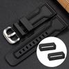 5Pcs Black Watch Strap Keeper Loop Watchband Hoop Silicone Retainer Ring 16mm-30mm Replacement