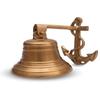 15.24 Cm Brass Anchor Bell, Nautical Rope Lanyard, Wall Decor