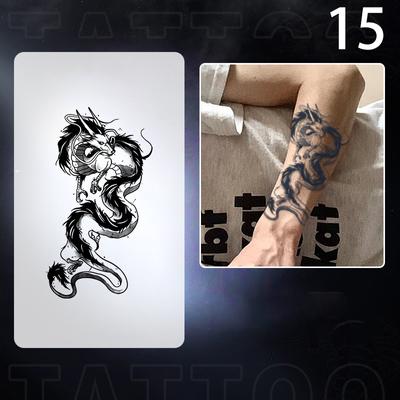 Реалистичные наклейки с поддельными татуировками в виде дракона для мужчин, мальчиков, детей, временные татуировки в виде дракона в формате 3D, стираемые татуировки