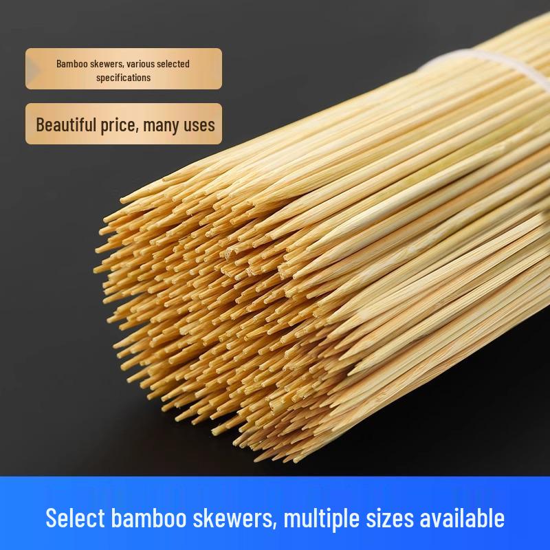 Disposable Bamboo Skewers: Ideal for Barbecue, Bobo Chicken, Grilled Sausage, and Pancakes.