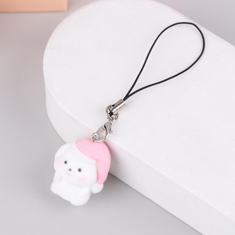 Милый брелок в виде медведя, мультяшного кролика, щенка, телефона, цепочка для наушников, чехол, кулон, шнурок, рюкзак, сумка, декор, автомобильный брелок