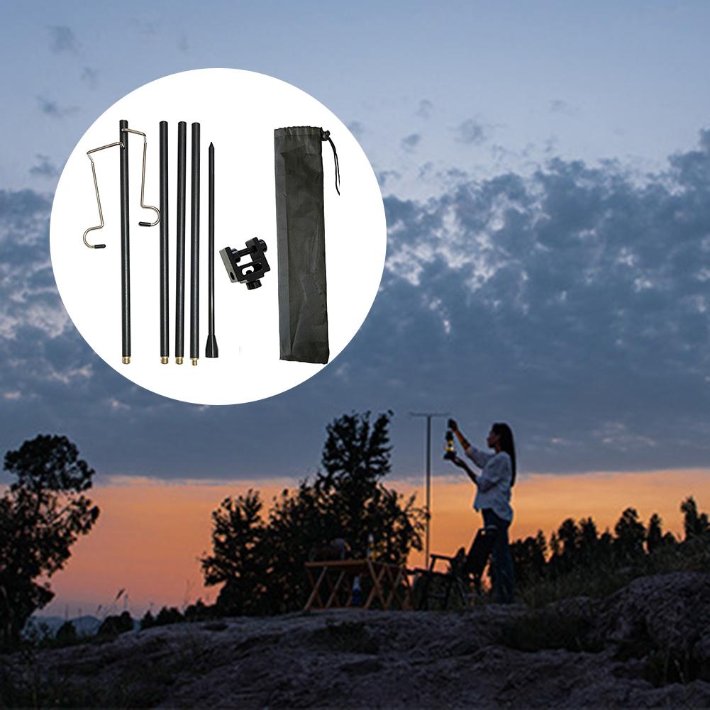 1 комплект уличных фонарных столбов, легкая складная подставка для фонаря, подвесной держатель для фонаря с сумкой для хранения для активного отдыха на открытом воздухе