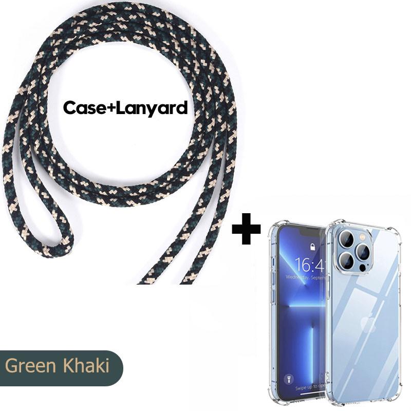 Crossbody Necklace Cord Lanyards Transparent Soft Phone Case For iPhone 17 16 15 12 14 Plus X XR 11 Pro Max 13 MiNi 13 Pro SE 3