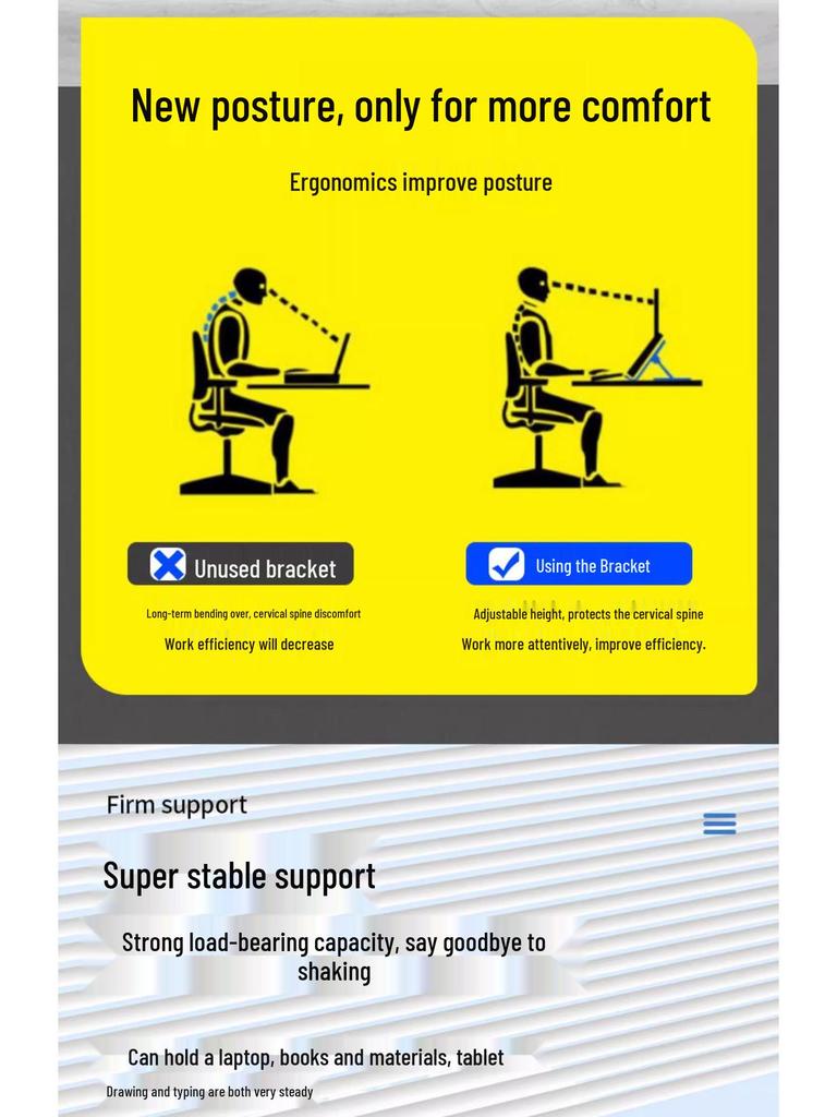 Складная подставка для ноутбука из алюминиевого сплава с теплоотводом
