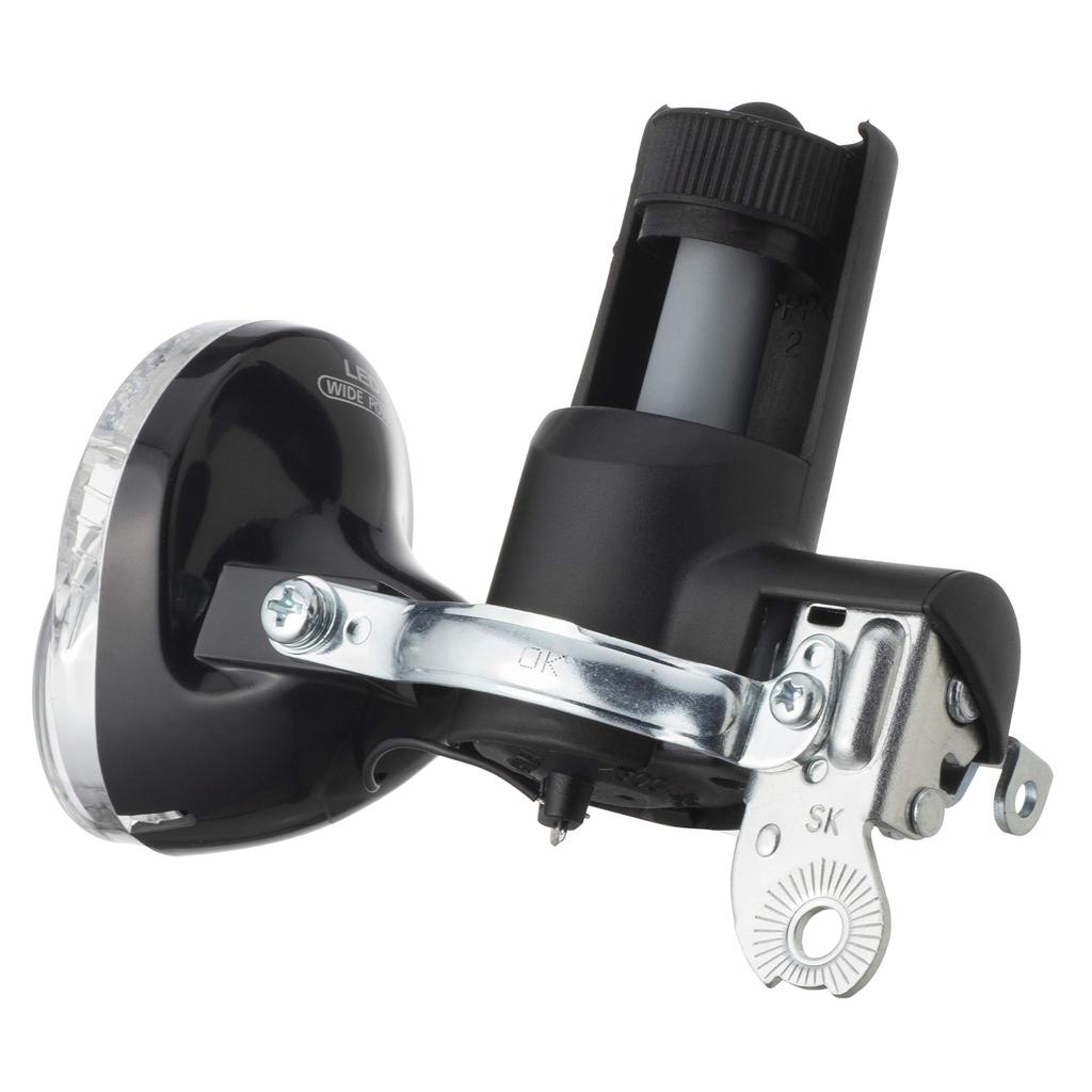 Panasonic Wide LED Bicycle 58mm W X 128mm D X 105mm H NSKL138-B Power-Generating Lamp, Black,