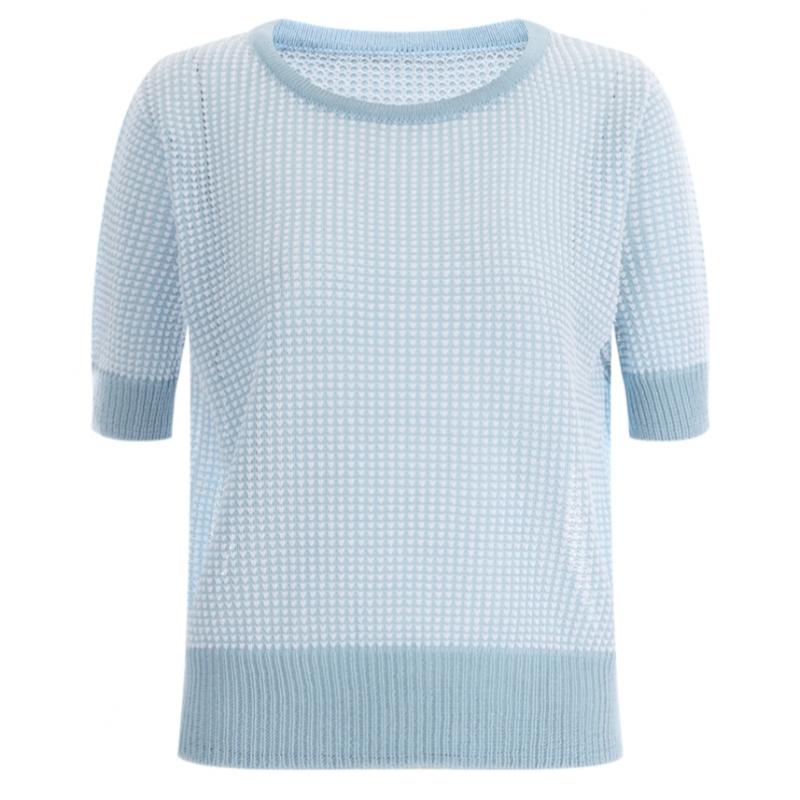 Shop Women Cooling Round Regular FiT Daily Cooling KniT T shirT Pink Bom Wkn