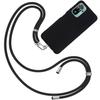 Protective Case - E.F.CONNECTION - Redmi Note 10 4G - Flexible - Black Lanyard - Solid Color