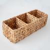 Игрушки Косметика Плетеная корзина Плетеная корзина с разделителями Большая вместимость Экологичный многоцелевой органайзер для ящиков стола Корзина для хранения