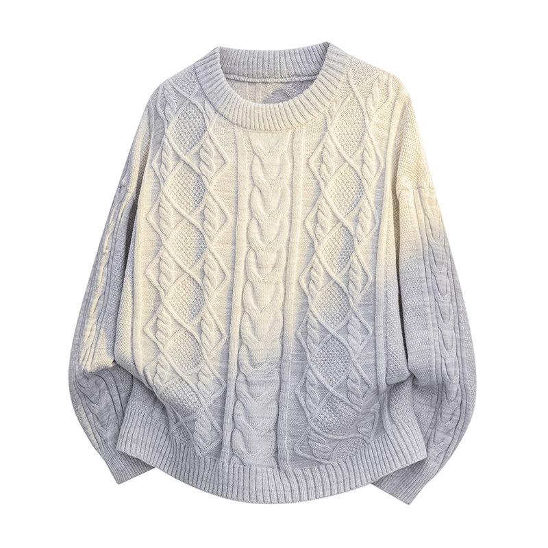 Pullovers Long Sleeves Sweaters Unisex Sweater Paragraph Round Neck Diamond Plaid Knitted Bottoming Shirt Autumn Winter Loose Casual Warm Wool Tops