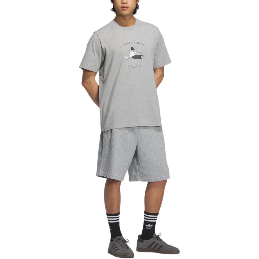 Adidas Originals SS25 T Shirt Men's Medium Heather Gray KA2251-