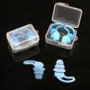 1 Set Ear Plugs 3 Layers Sound Insulation Silicone Swimming Snorkeling Earplugs with Storage Box for Pool Party