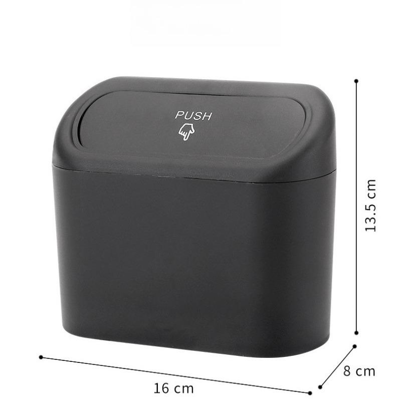 Автомобильное мусорное ведро с крышкой, органайзер-держатель для мусора, с одним рулоном пакетов, мини-герметичный контейнер для хранения для автомобиля, внедорожника, офиса