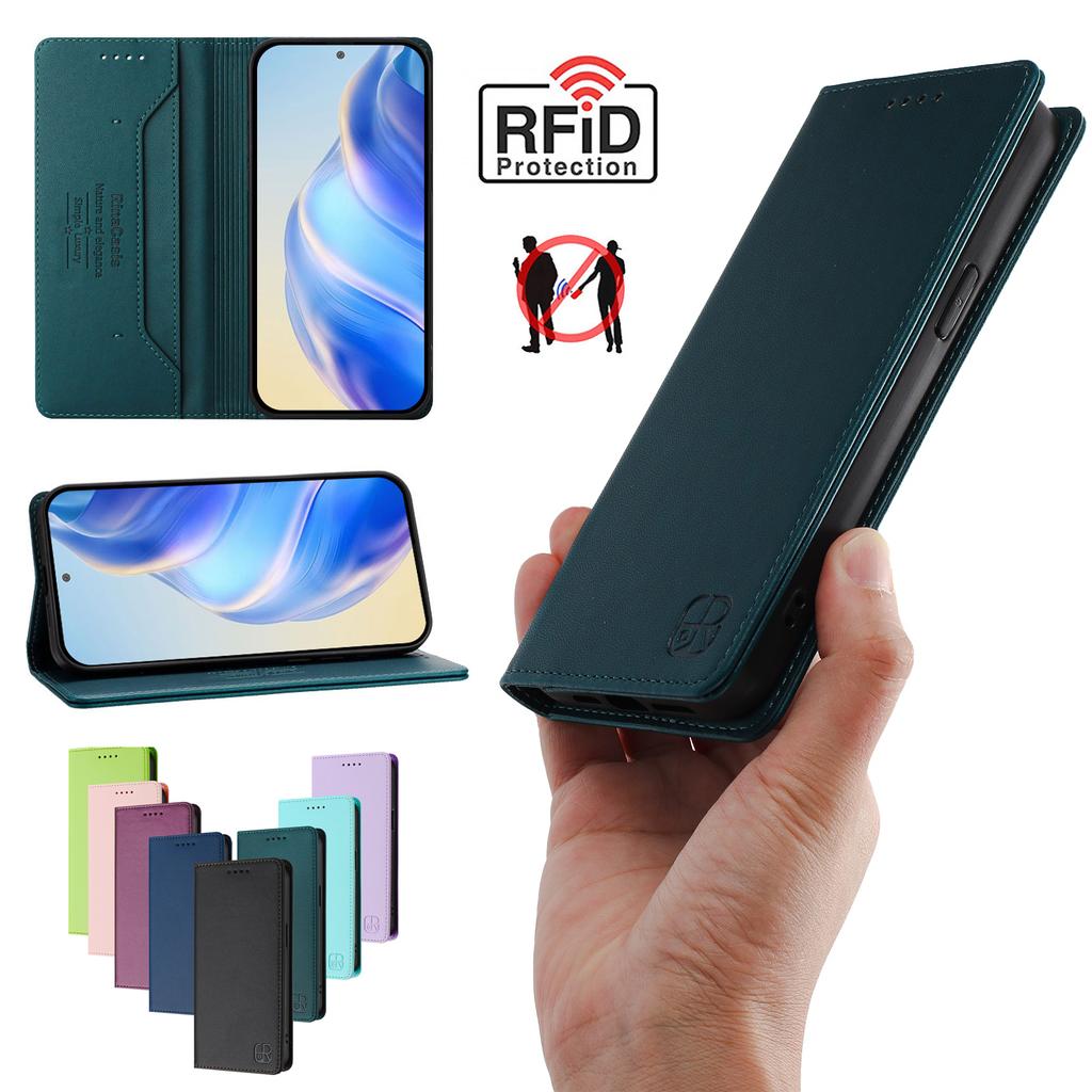 Luxury Leather Case For OnePlus Nord N10 CE4 N30 N300 Nord2T Nord3 OnePlus 10R RFID Blocking Card Slot Magnetic Attraction Stand Shockproof Flip Cover