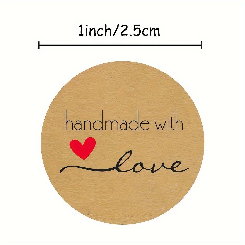 Brown Kraft Paper Stickers for Heart Stickers, Scrapbooking, Envelope and Packaging Sealing Labels, Stationery.