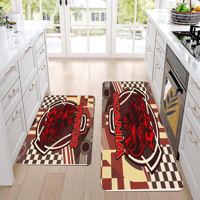 Scania Flannel Area Rug Soft Kitchen Floor Mat Non Slip Carpet Room Decor