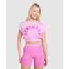Сетчатый укороченный топ с рисунком Sour Pink B4b1l Kcpk