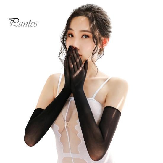 1 пара женских выпускных рукавов с прозрачной сеткой, тонкие солнцезащитные перчатки для езды на велосипеде, для выступлений, для невесты, для свадебных фотосессий, наручники