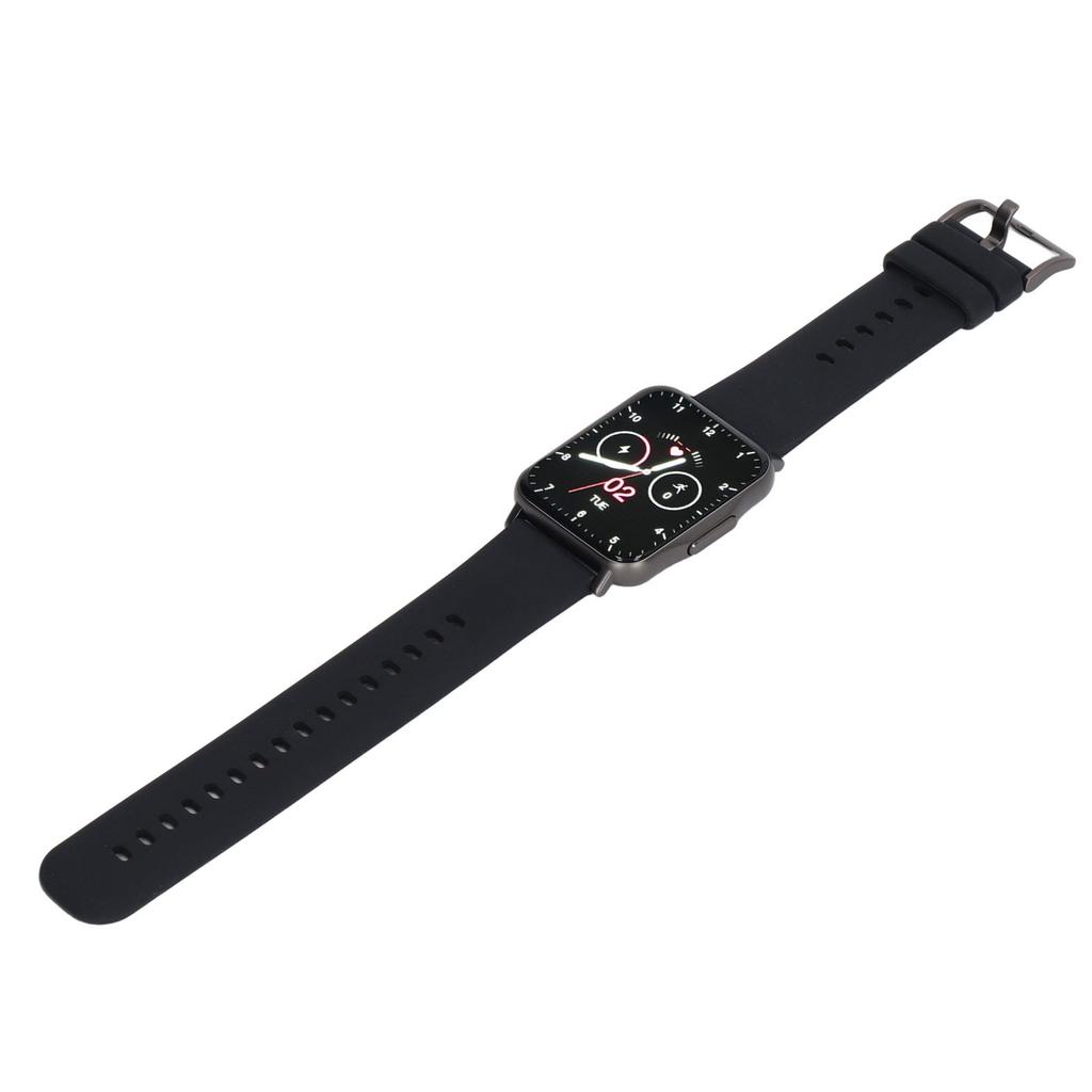 Waterproof Smartwatch Black IP67 Waterproof Touch Screen Pressure Temperature Test Black Smartwatch