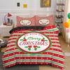3D Merry Christmas King Queen Комплект постельного белья для детей с рисунком Санта-Клауса, снеговика, оленя, покрывало для пододеяльника, рождественское покрывало из полиэстера