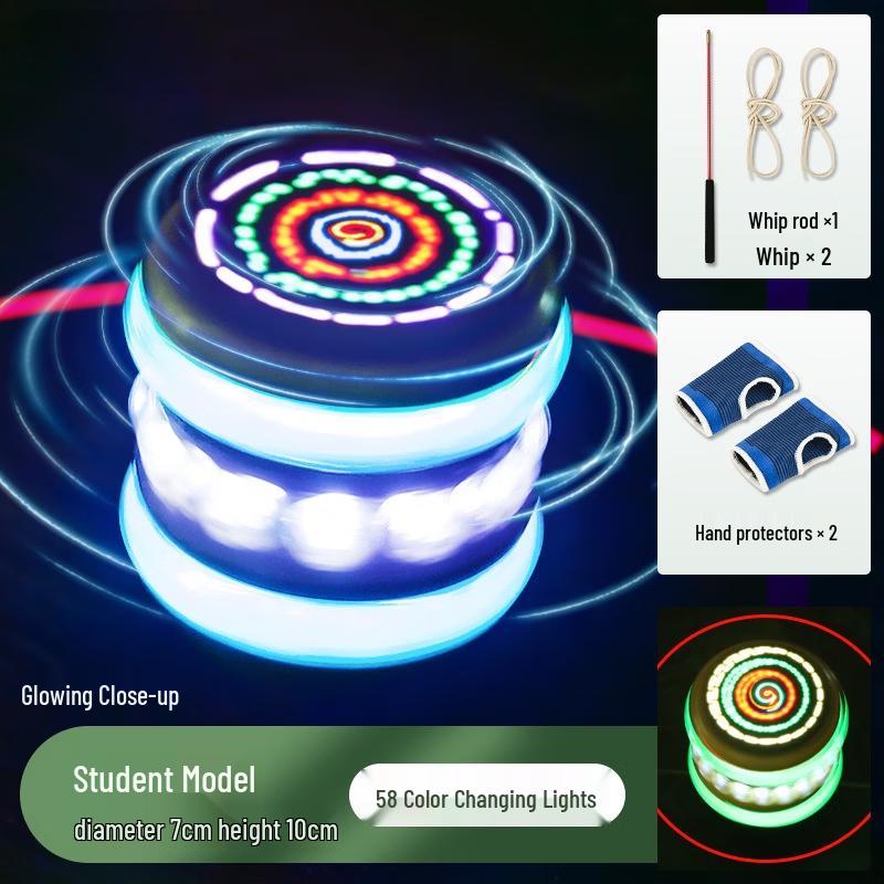 Kids Luminous Rubber Spinning Top