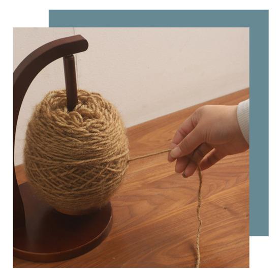 Деревянный держатель для ниток для вязания крючком с устойчивым основанием, без заусенцев, многоразовый вращающийся магнитный держатель ниток