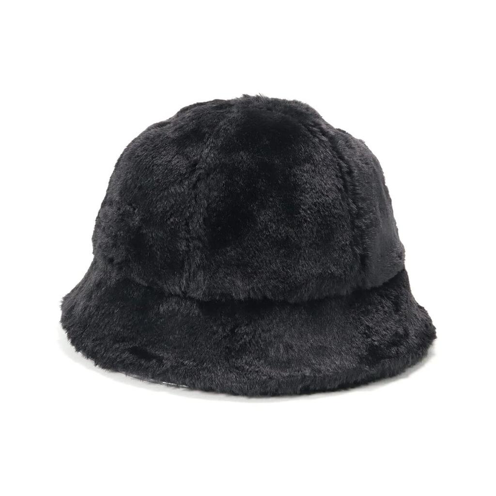 Adidas 128 AD FAKE FUR METRO HAT Bucket Hat with Fur Boa, Exclusive To ONSPOTZ, Black/Black, Large