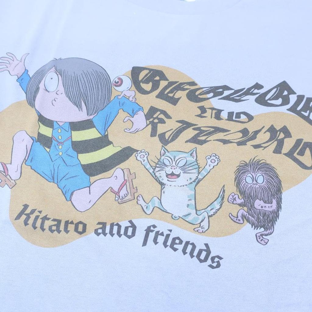 Футболка Small Planet Gegege no Kitaro, полностью синяя, размер XL