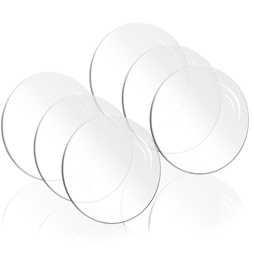 Ziyue 6-компонентная акриловая подставка-дисплей, диаметр 150 мм x толщина 5 мм, круглая акриловая подставка, прозрачная основа для дисплея